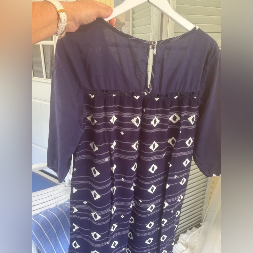 Roxy Navy And White Patterned Tunic - image 4